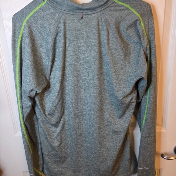 Nike Activewear Shirt Womens Medium Green Running DriFit Long Sleeve Quarter Zip - Picture 6 of 7